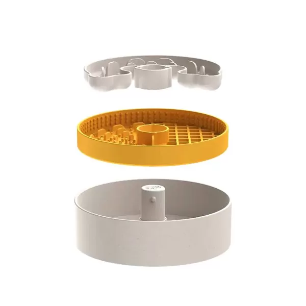 Puzzle Feeder Lick Bowl Geel Lite (Voor Kleine Honden) | The Dog Lounge Hot